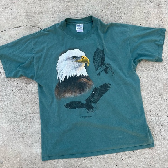90s Vintage Eagle Nature wildlife graphic Shirt - Picture 1 of 4